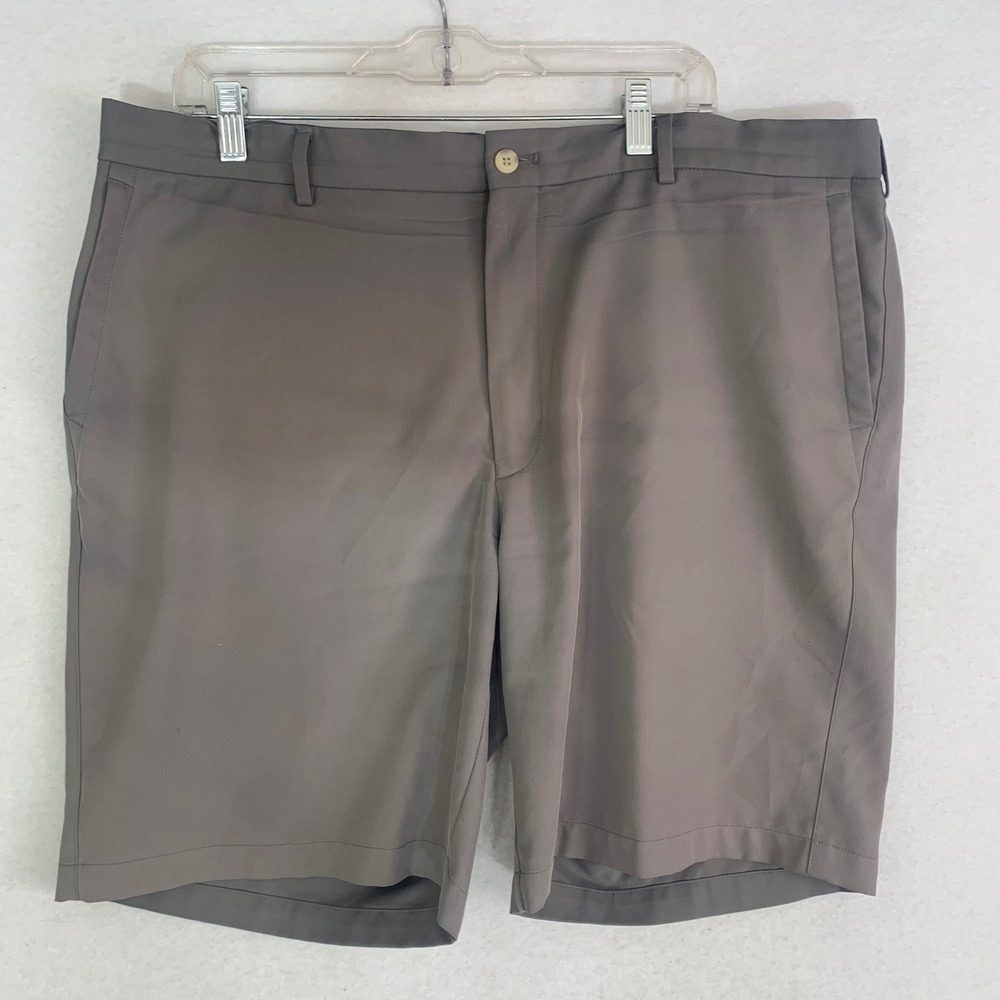 Peter Millar Salem Performance Shorts Mens 40 Gray 9" Stretch Golf ME0EB82
